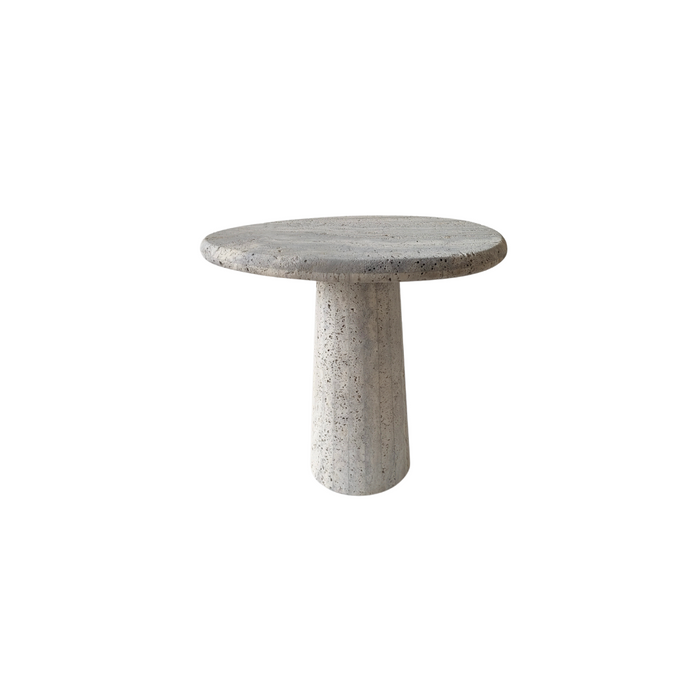 Side table Reef B52 D44 H47 - Gray sandstone - Round edge - Unfilled