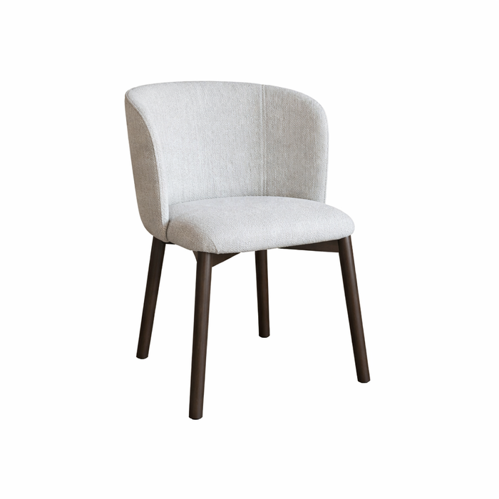 Esszimmerstuhl Celia - Smokeholz Farbe - Sandstein Geflecktes Gewebe