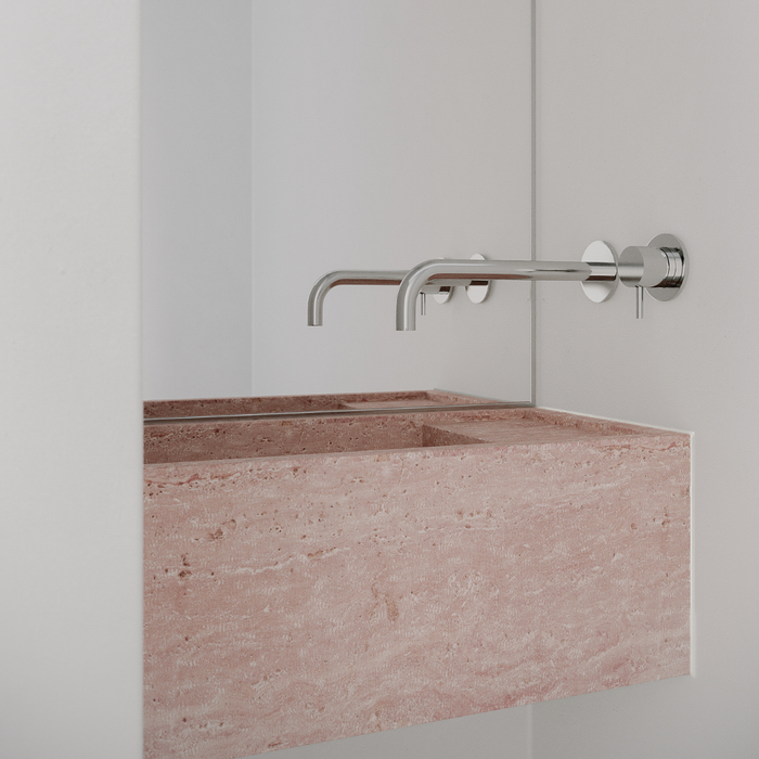 Lave-mains - Chemery - Travertin rose - 50 cm