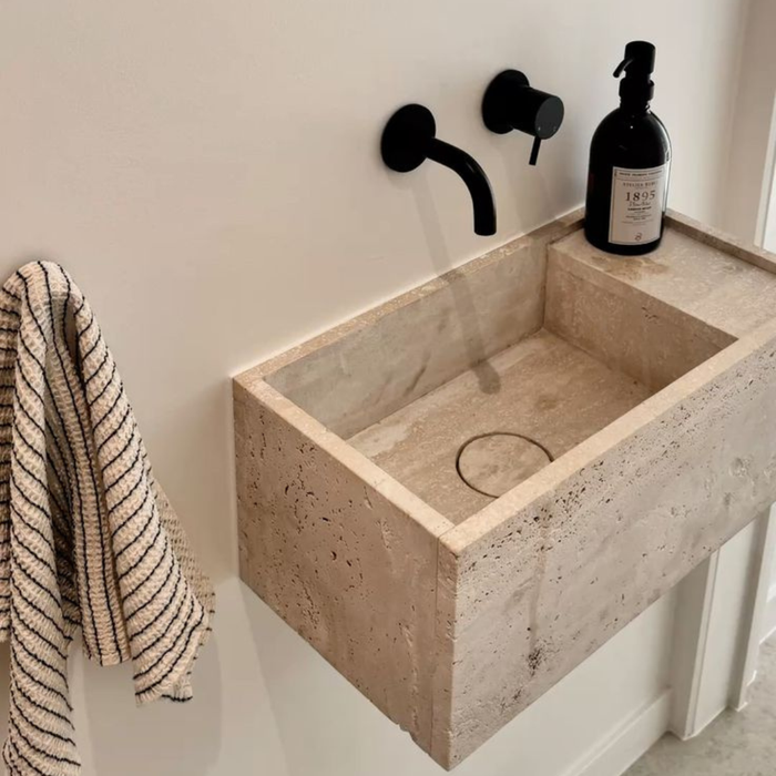 Handenwasser - Chemery - Wit Travertijn - 50 cm