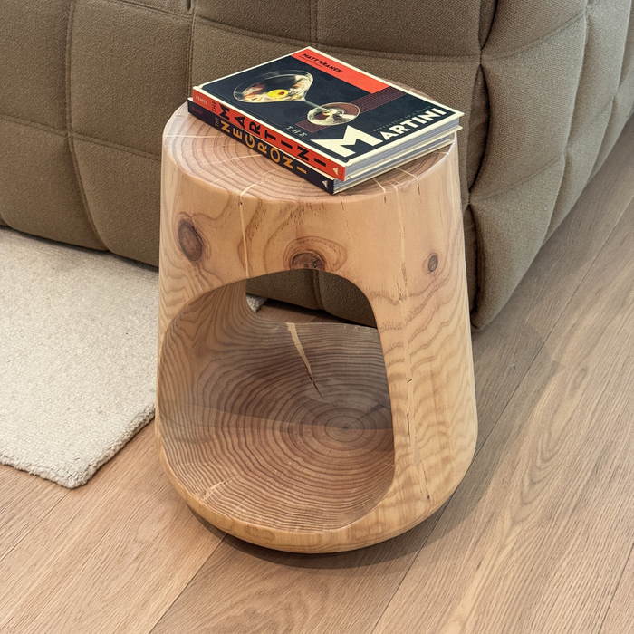 Beistelltisch Dalo - Kiefernholz - Hell Natur Eiche - H42 cm