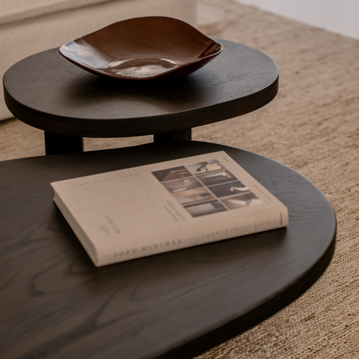 Coffee Table Eden - Smoked Wood - Oval - 50 cm - Small