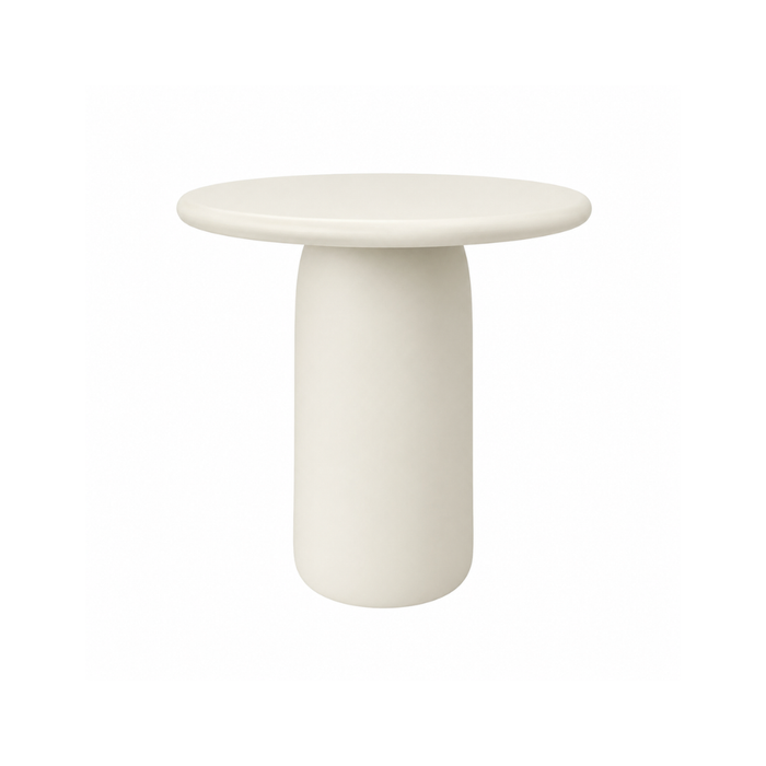 Table basse extérieure Eze - D50 H50 - Latte - Polycomposite