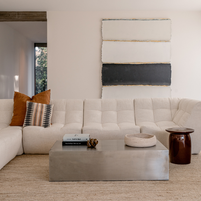 Table basse carrée Sienna - 120 cm - Acier inoxydable