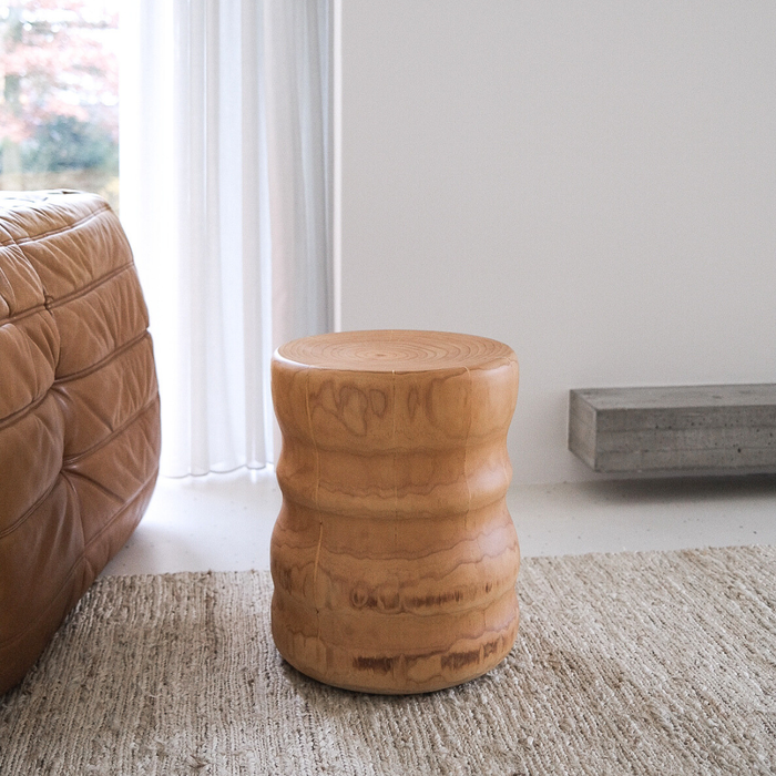 Table d'appoint Leni - pin - noyer clair