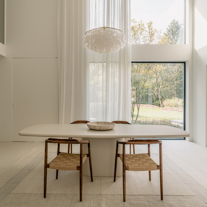 Rechteckiger Esstisch - Ovale Beine - StoneSkin - Lorient - Latte