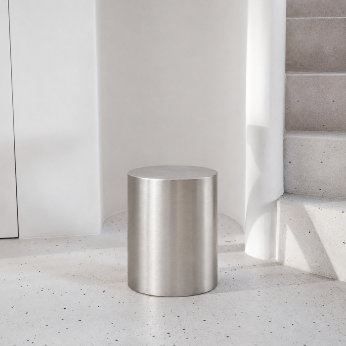 Table d’appoint Lumen D38 H39 - Acier brossé