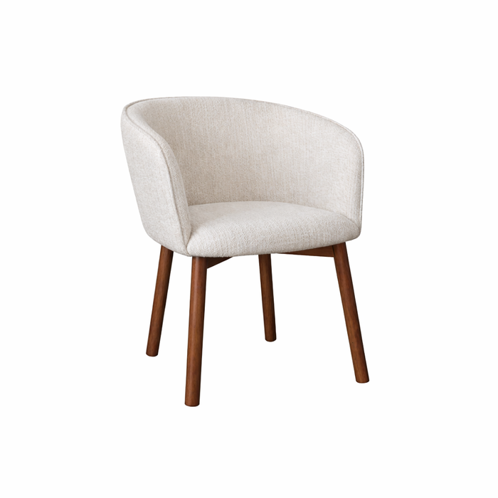 Chaise de salle à manger Nox - couleur noyer foncé - tissage Sandstone tacheté