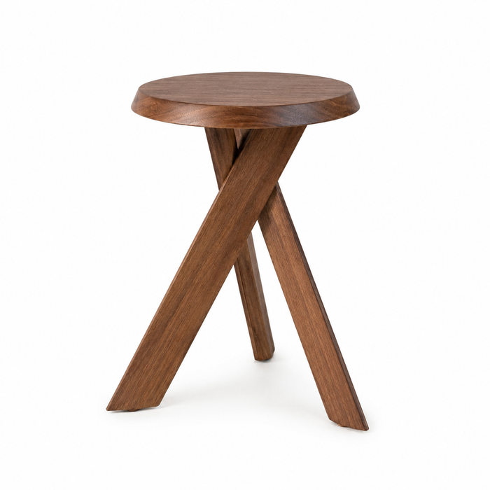 Mesa auxiliar Pannes - Madera de acacia - Color nogal