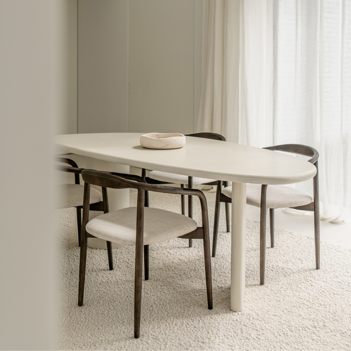 Rouen - Oval dining table - Microskin - 220 cm