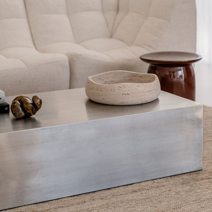 Mesa de centro rectangular Sienna - 120 cm - Acero inoxidable