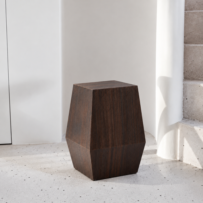 Table d’appoint Soma - Bois de pin - Fumé