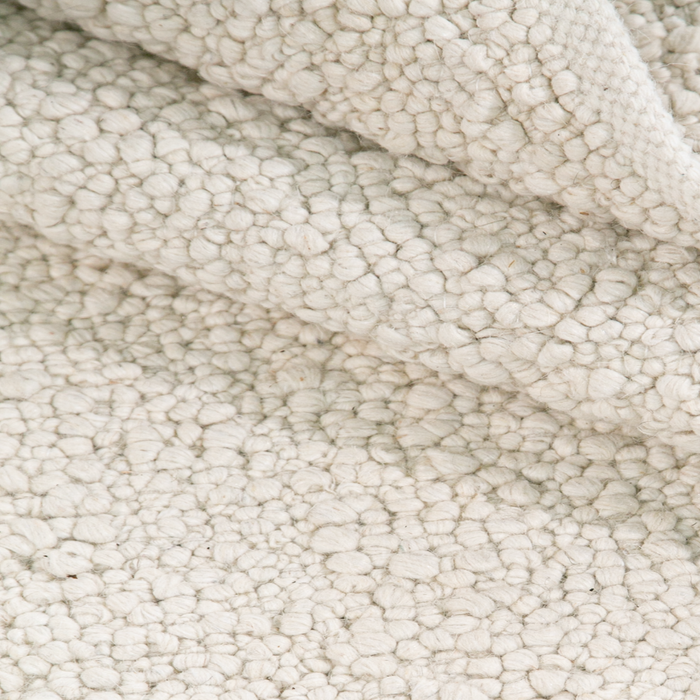 Handgefertigter Teppich - Uneven - 100% natürliche Wolle - Weiß
