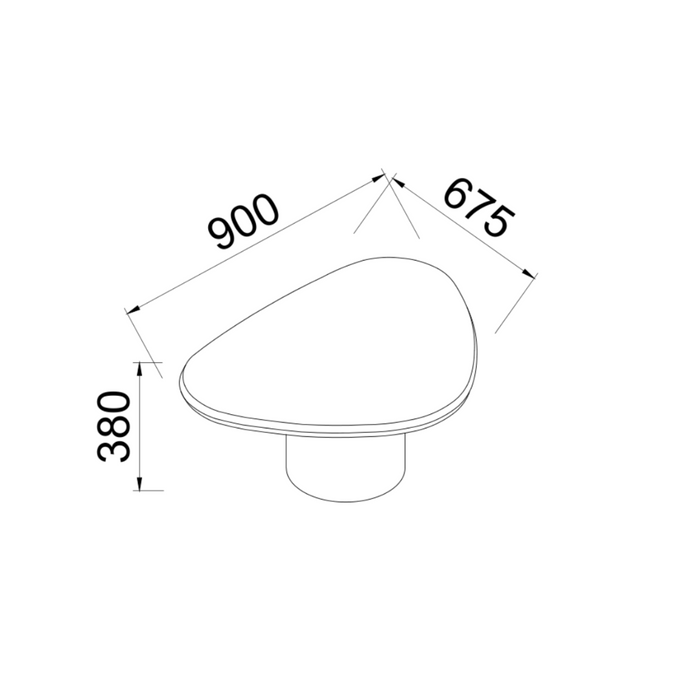 Salontafel Tille - 90 cm - StoneSkin - Latte