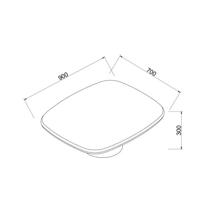 Salontafel Mouzon - 90 cm - Latte StoneSkin