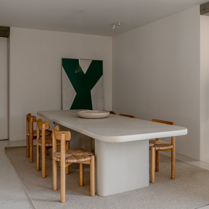 Dining table Tully - MicroSkin - Latte - Rectangular shape - Straight legs