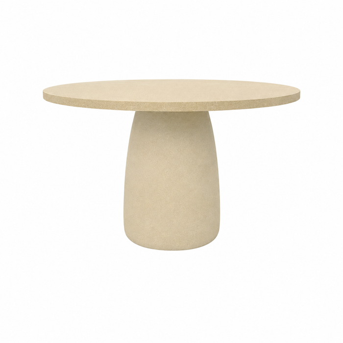 Table ronde de jardin - Uzé - D120 H75 - Dune - Polycomposite