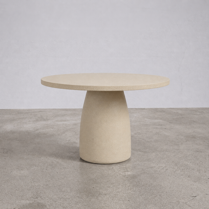 Table ronde de jardin - Uzé - D120 H75 - Dune - Polycomposite