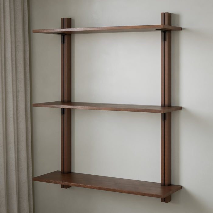 Wall shelf Vari – B100 D30 H125 – Coffee bean color