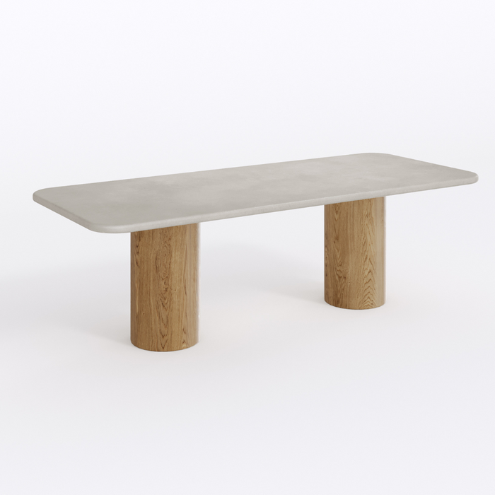 Dining table Vesper - MicroSkin - 240 cm - Oak base