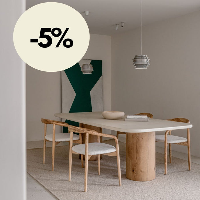 Dining table Vesper - MicroSkin - 240 cm - Oak base