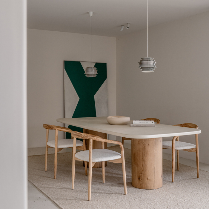 Dining table Vesper - MicroSkin - 240 cm - Oak base