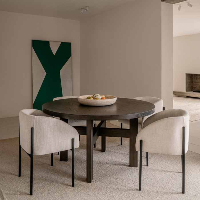 Victor - Ronde eettafel – Ø140 – Smokehout - Essenhout