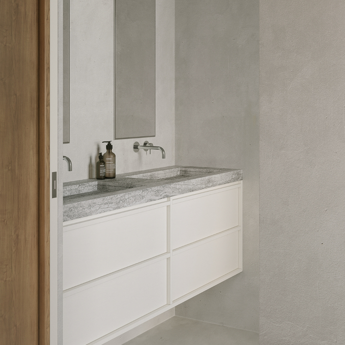 Fien badkamermeubel - Wit - 150 cm | Ruime opbergkast