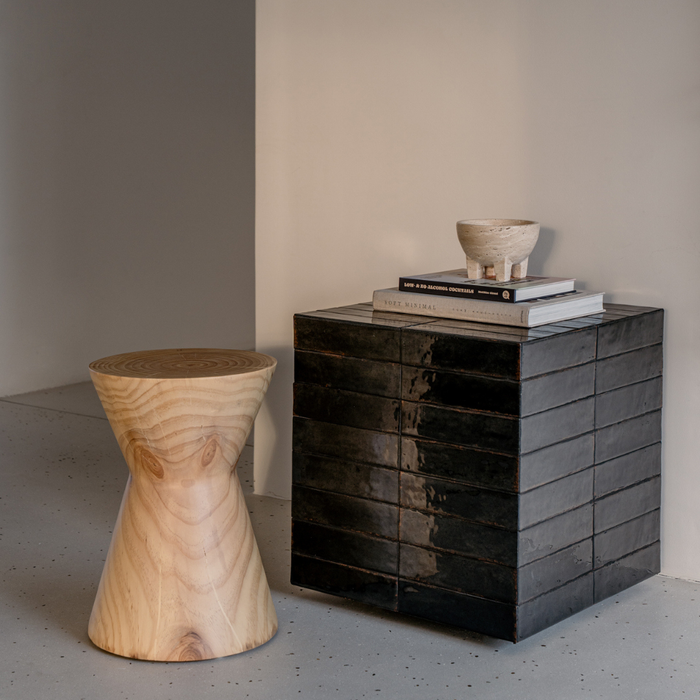 Salontafel Vence  Azulejos negros - Alto - 39 cm