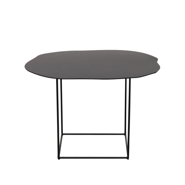 Table d'Appoint Delphine - Métal Noir/Noir - 60x60x35cm