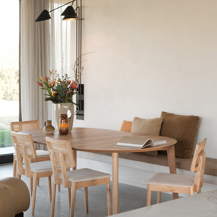 Dining table Foster - Extendable - Round/Oval - Oak - 120/200 cm