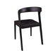 Zwarte rieten stoel zwart hout 