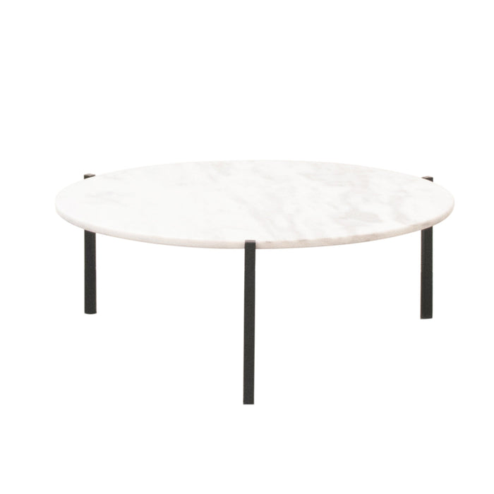 Marble Coffee table - Leonard - White Marble - Ø79cm