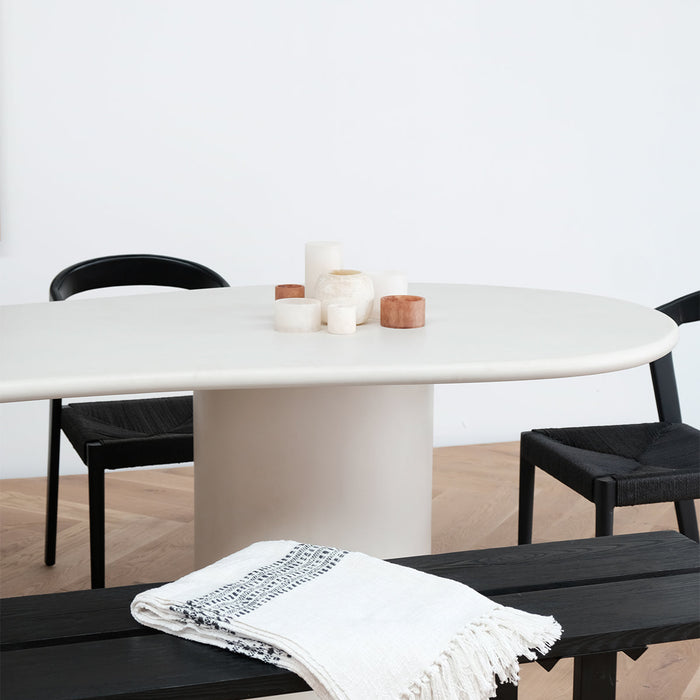 Trio organic microskin dining table