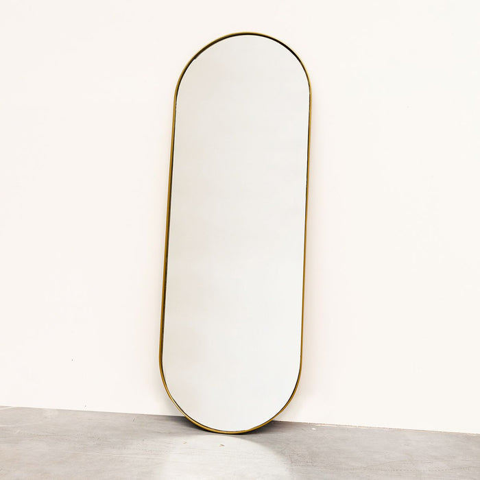 Retro Spiegel Oval – 140×50 – Messing