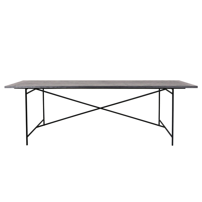 Mesa de comedor rectangular - Lisa - Madera negra - 240cm