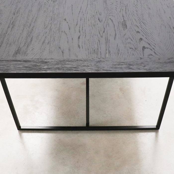 Mesa de comedor rectangular - Lisa - Madera negra - 240cm