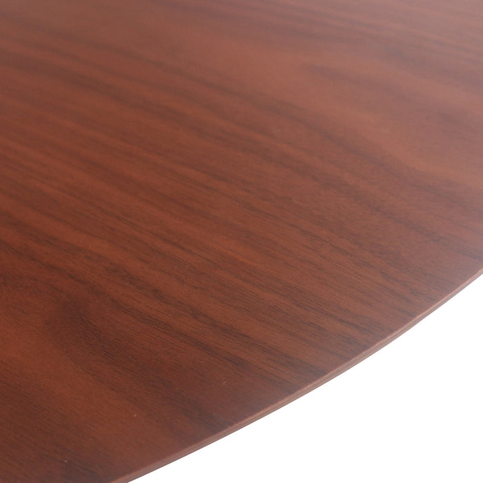 Round Dining Table with Sloping Edge - Walnut - Ø125cm