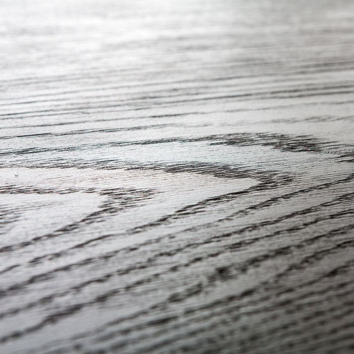 Runder Esstisch mit Holzplatte – Schwarz – Ø150 cm