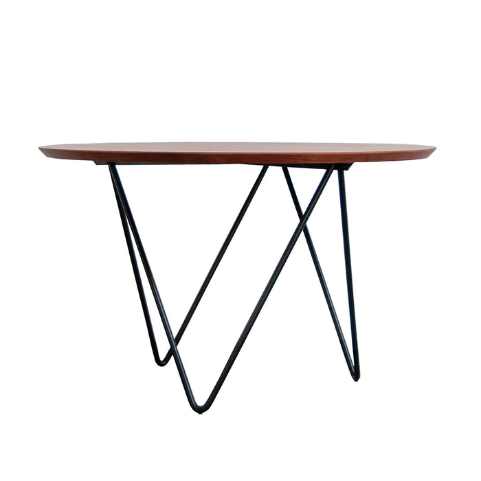 Rundt spisebord med skrå kant - Valnød - Ø125cm