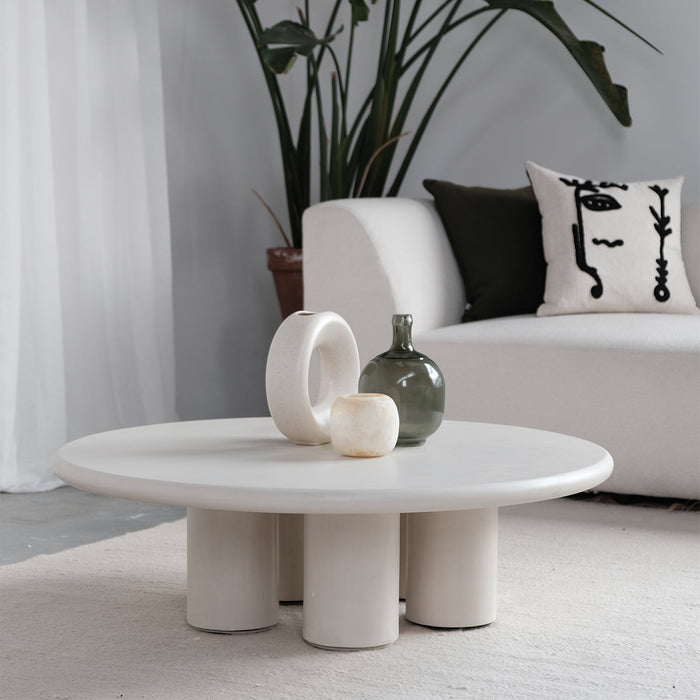 Table de salon ronde Monta - Beton Ciré - 100 cm