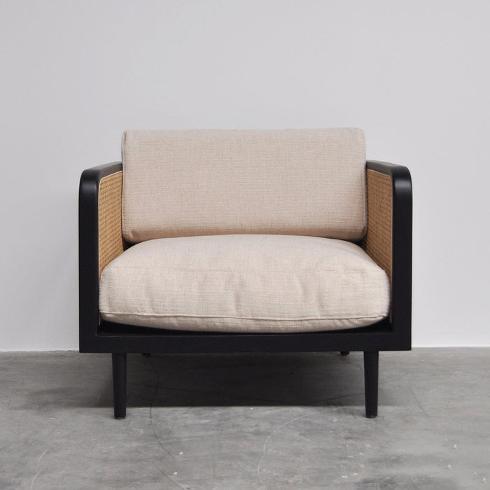 fauteuil in Beige Stof Furnified