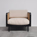 fauteuil in Beige Stof Furnified