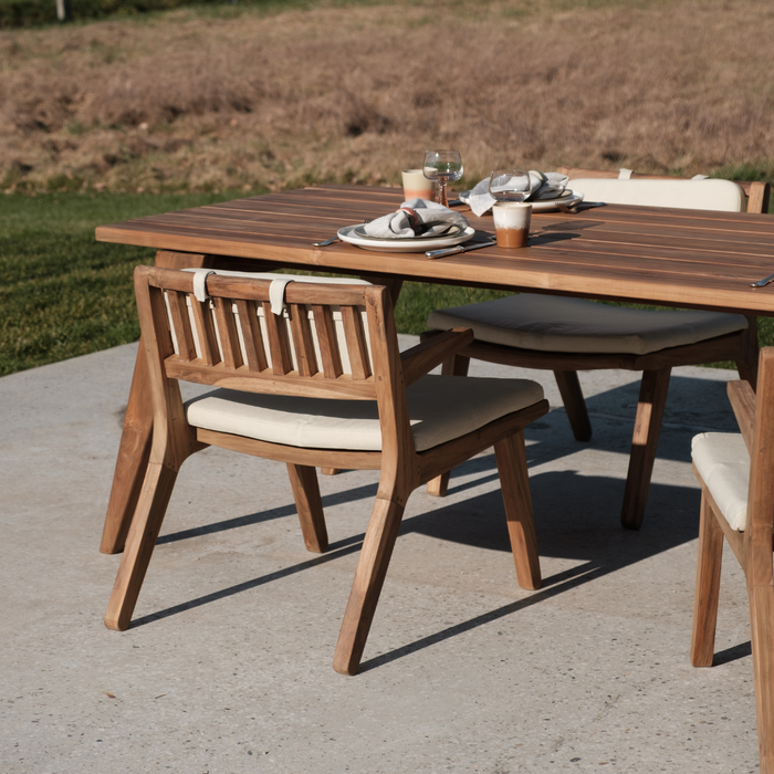 Sierra outdoor dining table 240x90cm - Teak