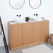 Eikenhouten badkamermeubel in Scandinavische stijl - Wit keramiek - Alexis II - 150 cm - Felix